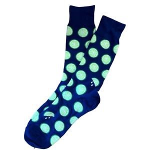 Hot Sox Men's Fun Animal Series Crew Socks - Teal Blue Wolf
